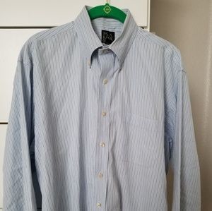 Jos.A.Bank- Men's Blue Pinstriped Dress Shirt